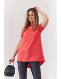 Asymmetric coral tunic with wings on the back 3321 - Online store - Boutique